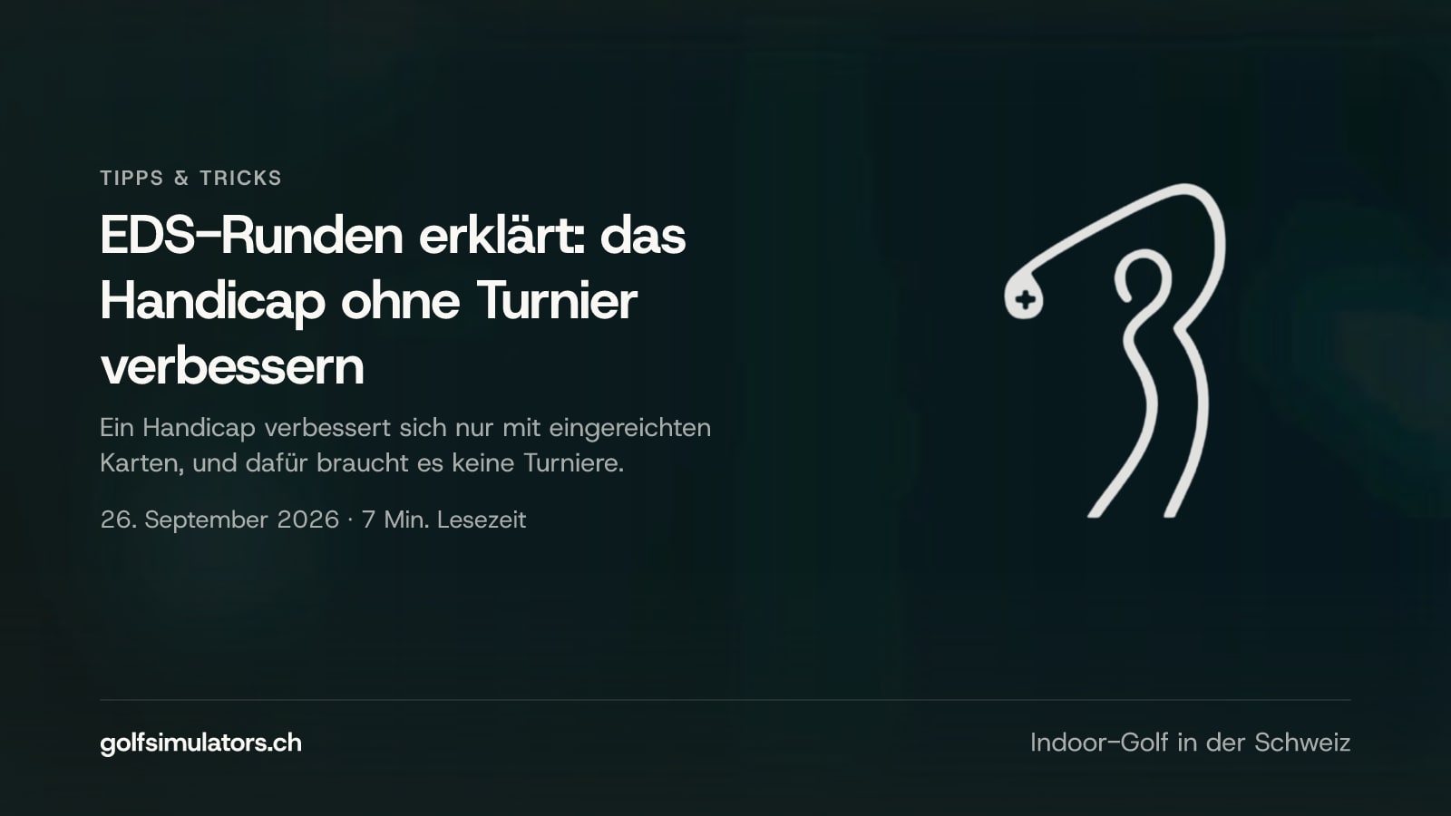 EDS-Runden erklärt: das Handicap ohne Turnier verbessern — Beitragsbild