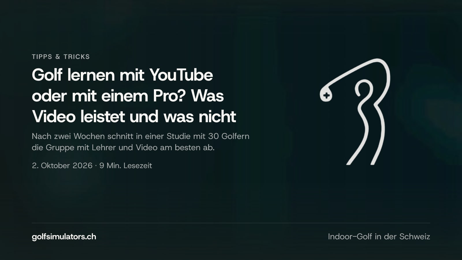 Golf lernen mit YouTube oder mit einem Pro? Was Video leistet und was nicht — Beitragsbild