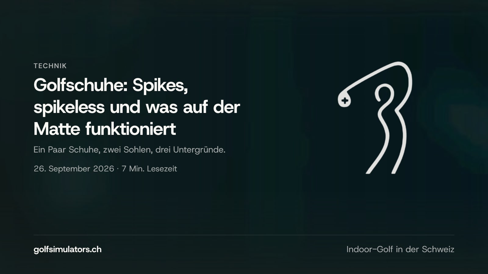 Golfschuhe: Spikes, spikeless und was auf der Matte funktioniert — Beitragsbild