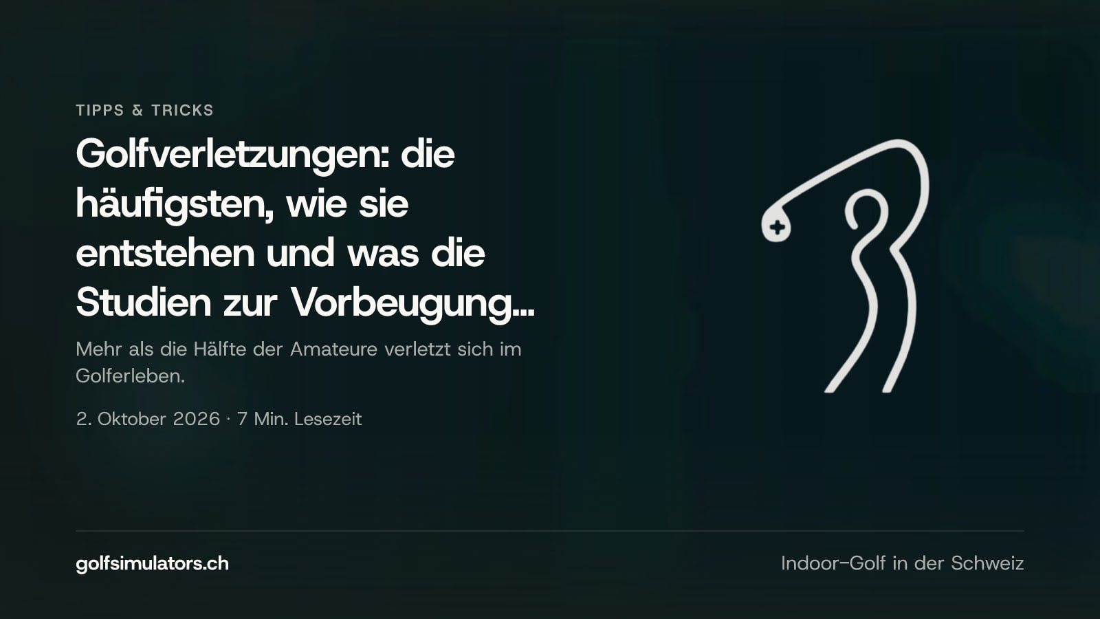 Golfverletzungen: die häufigsten, wie sie entstehen und was die Studien zur Vorbeugung sagen — Beitragsbild