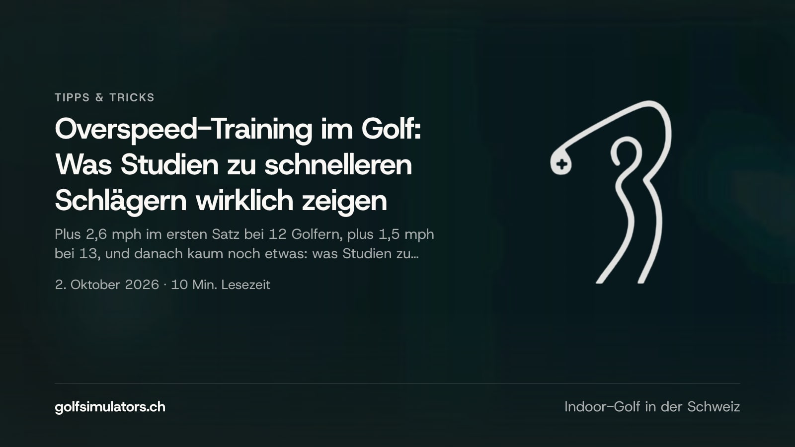 Overspeed-Training im Golf: Was Studien zu schnelleren Schlägern wirklich zeigen — Beitragsbild