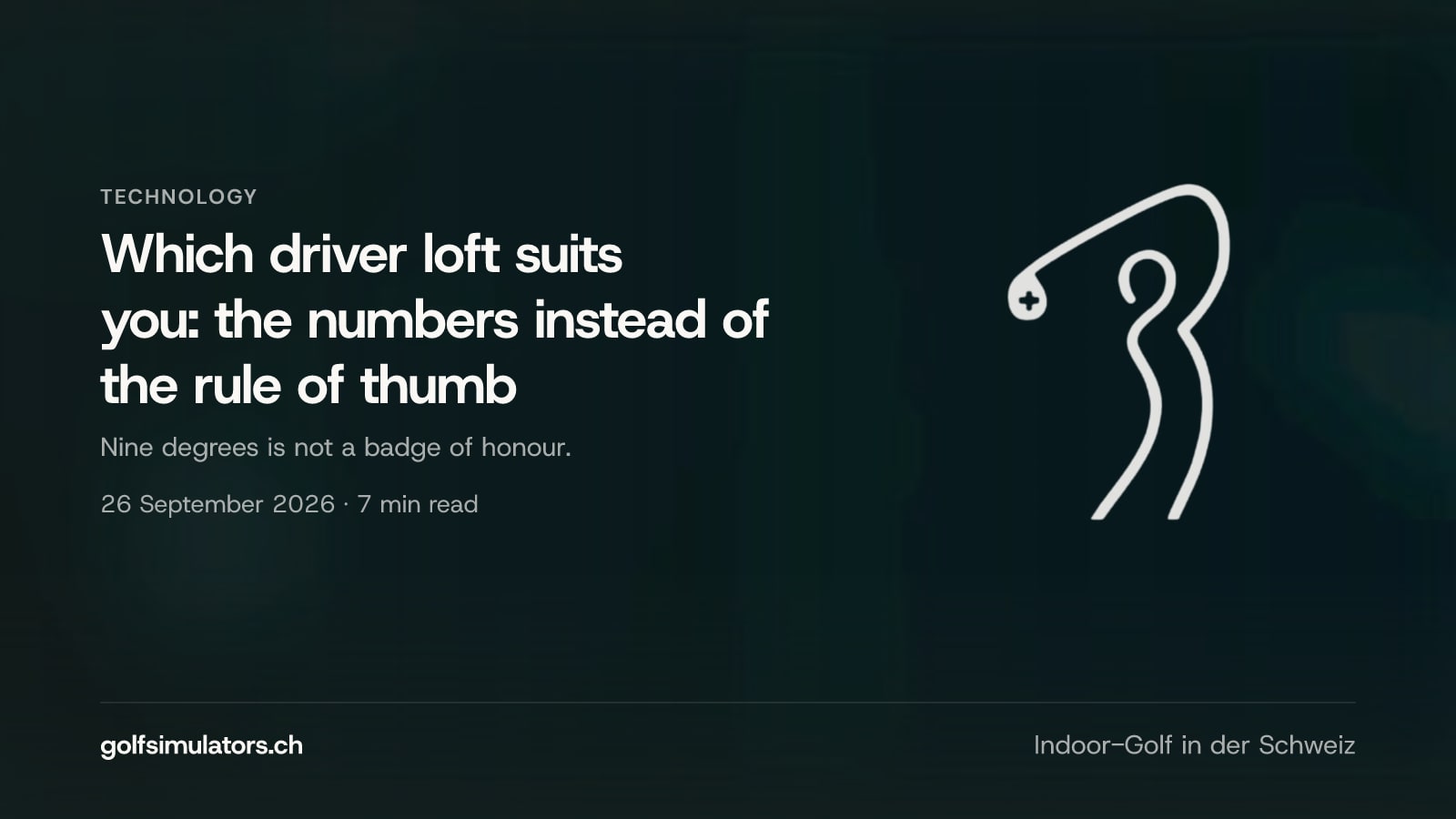 Which driver loft suits you: the numbers instead of the rule of thumb — post image