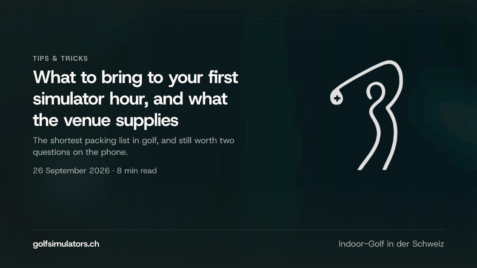 What to bring to your first simulator hour, and what the venue supplies — post image