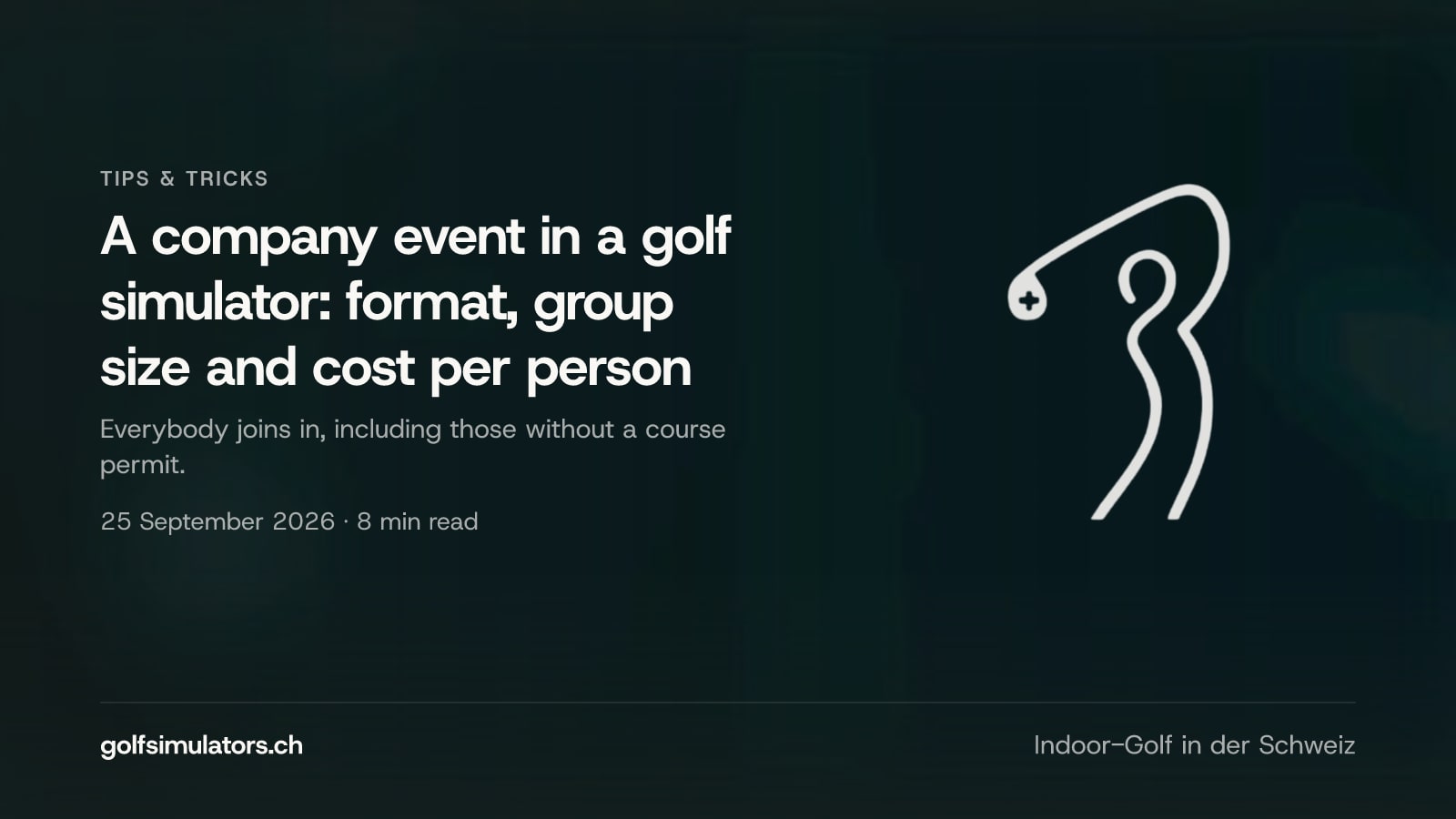 A company event in a golf simulator: format, group size and cost per person — post image