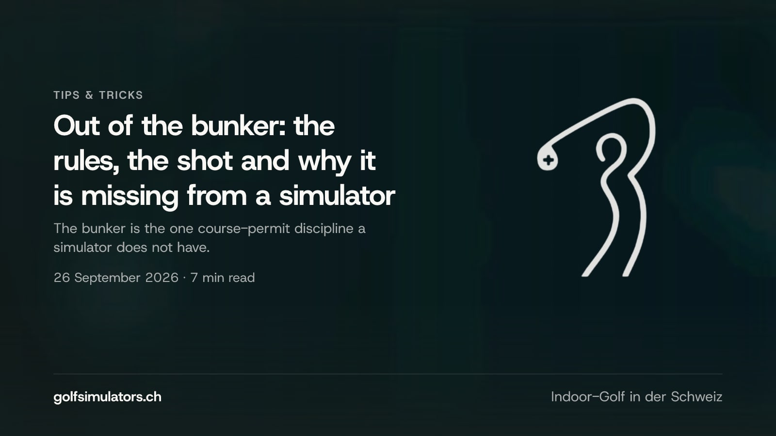 Out of the bunker: the rules, the shot and why it is missing from a simulator — post image
