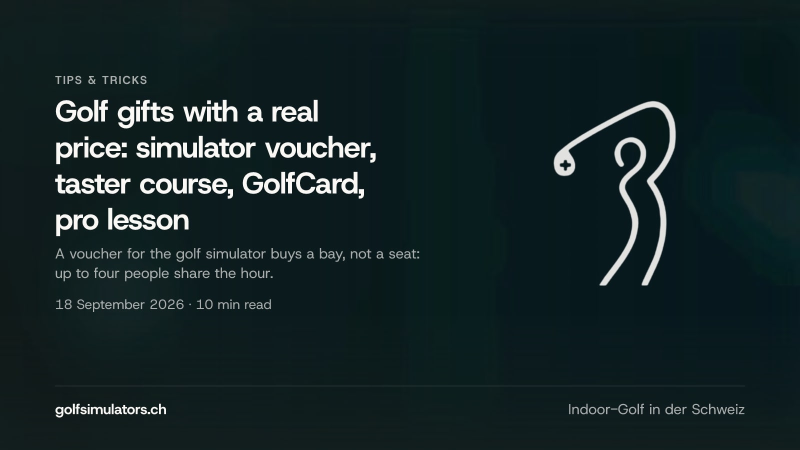 Golf gifts with a real price: simulator voucher, taster course, GolfCard, pro lesson — post image