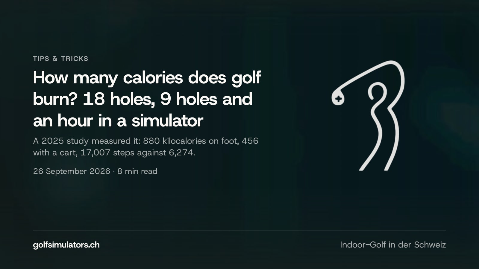 How many calories does golf burn? 18 holes, 9 holes and an hour in a simulator — post image