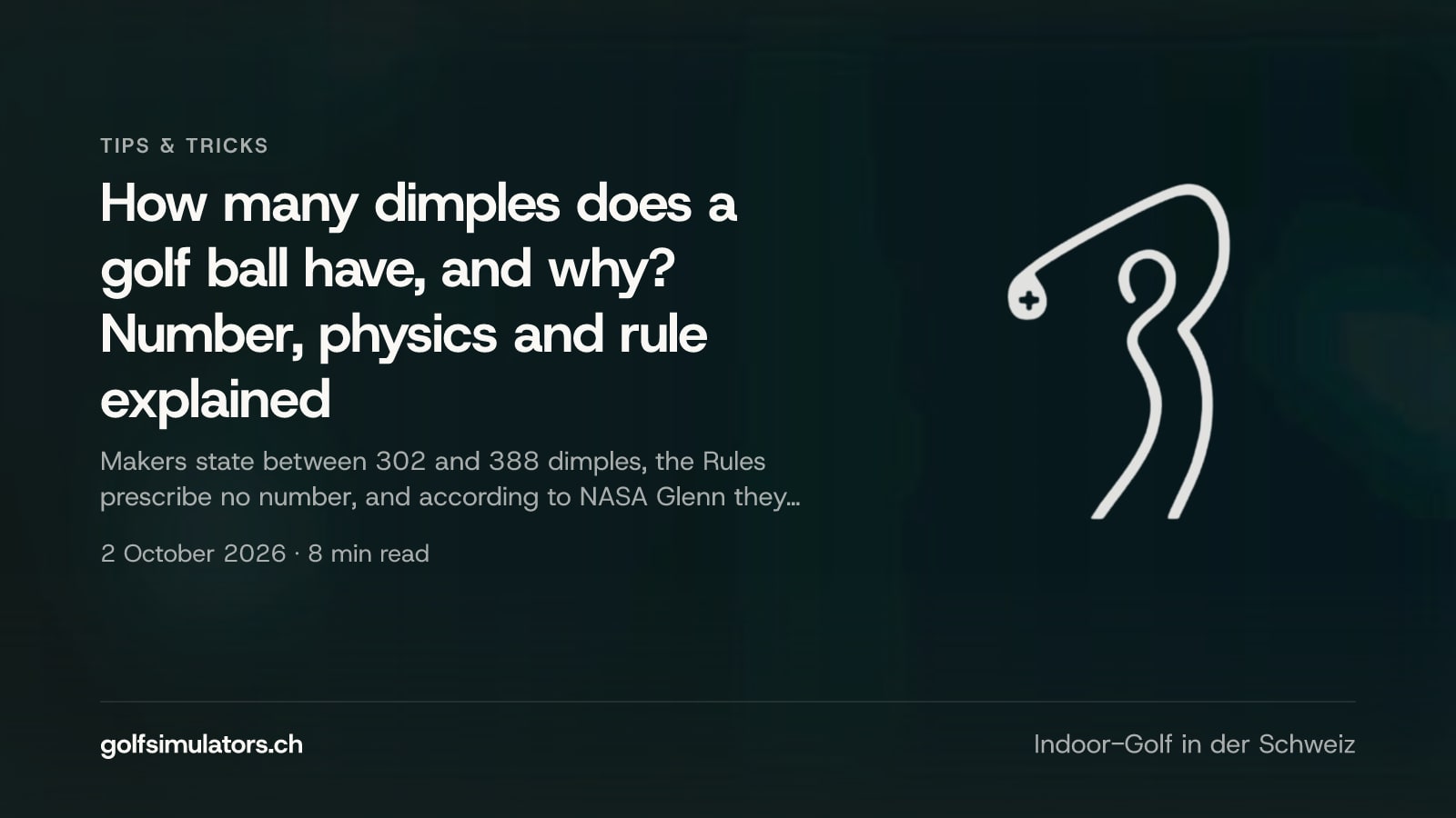 How many dimples does a golf ball have, and why? Number, physics and rule explained — post image