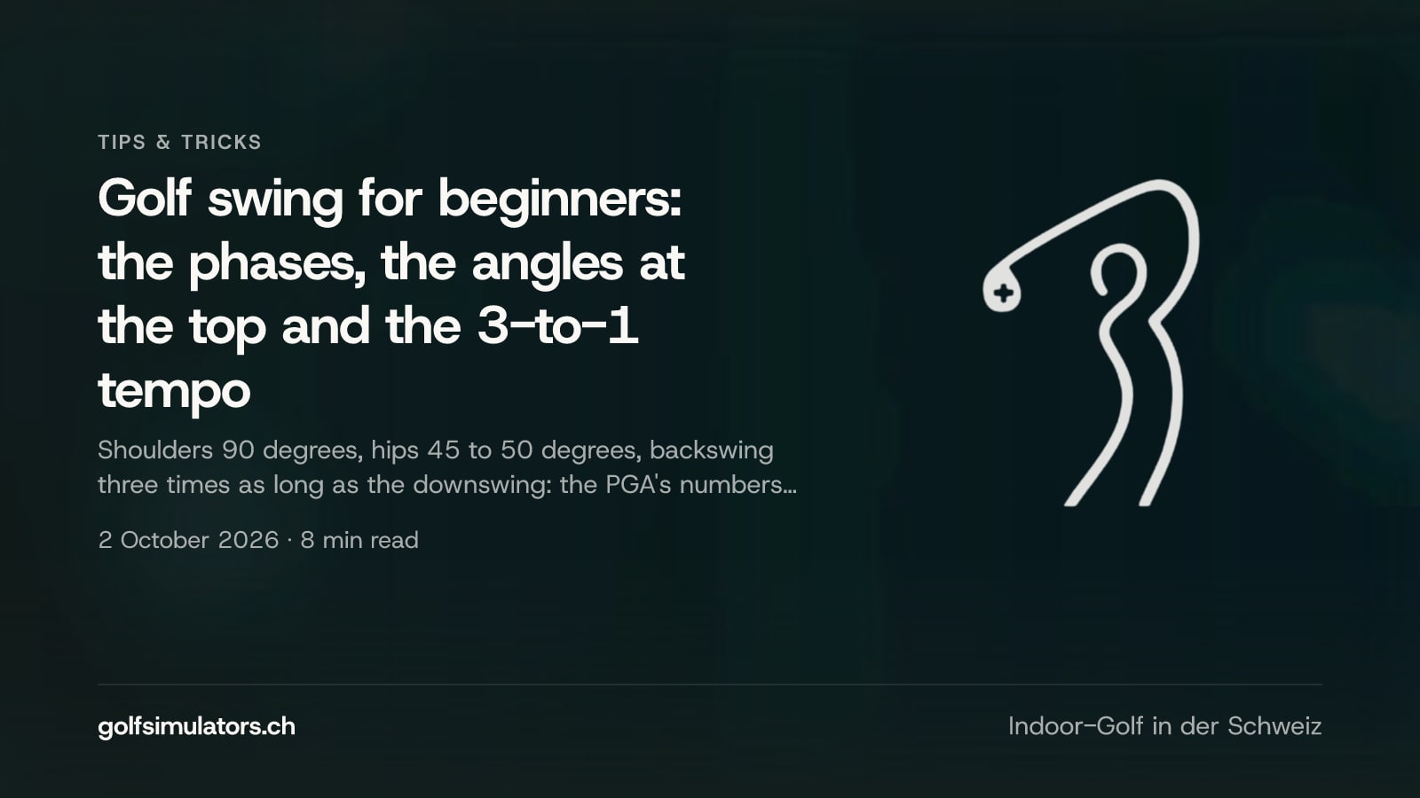 Golf swing for beginners: the phases, the angles at the top and the 3-to-1 tempo — post image