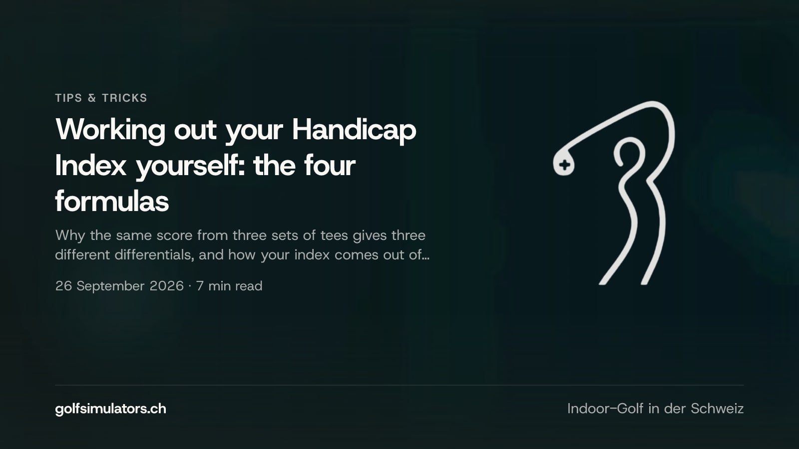 Working out your Handicap Index yourself: the four formulas — post image