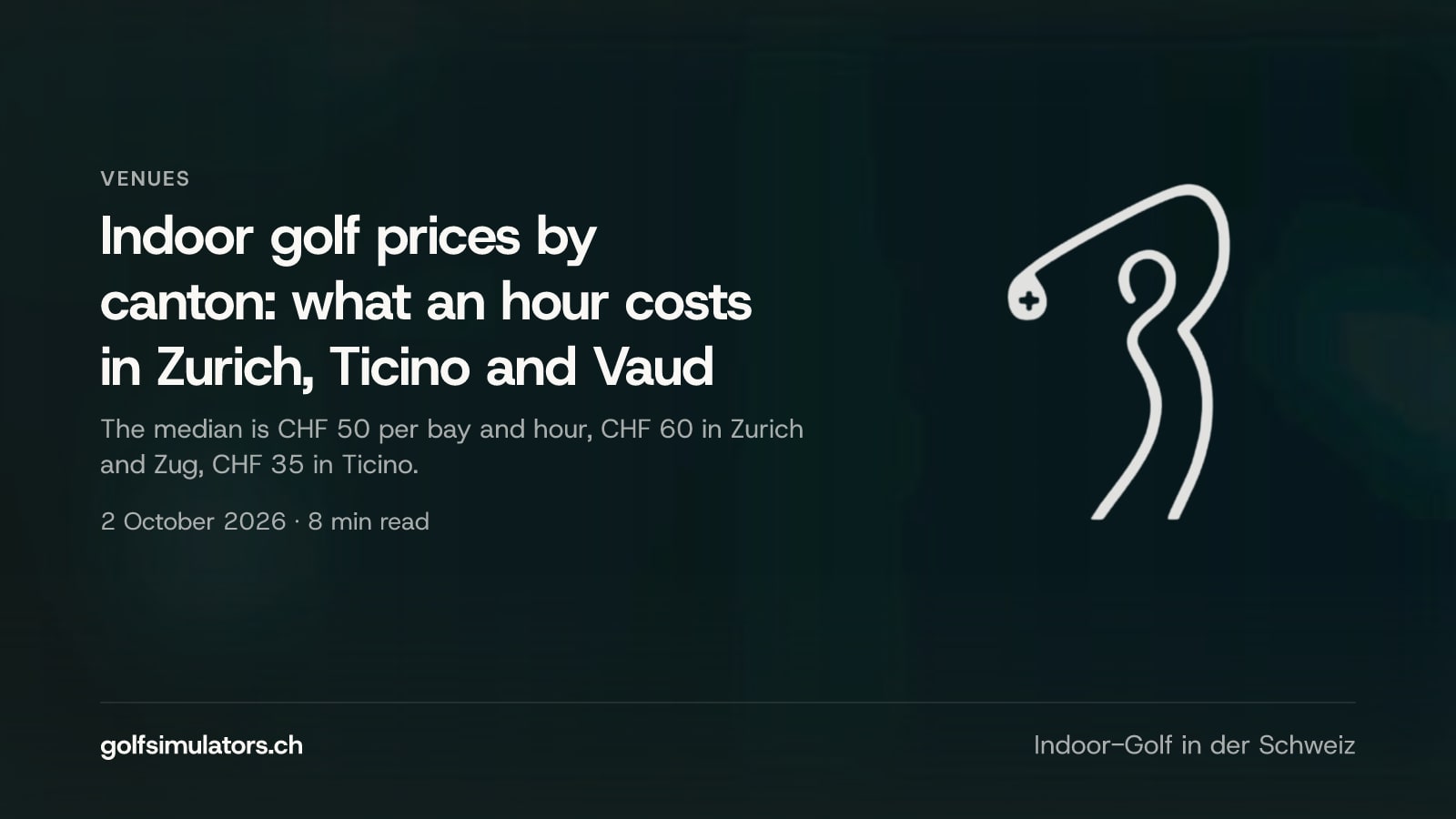 Indoor golf prices by canton: what an hour costs in Zurich, Ticino and Vaud — post image
