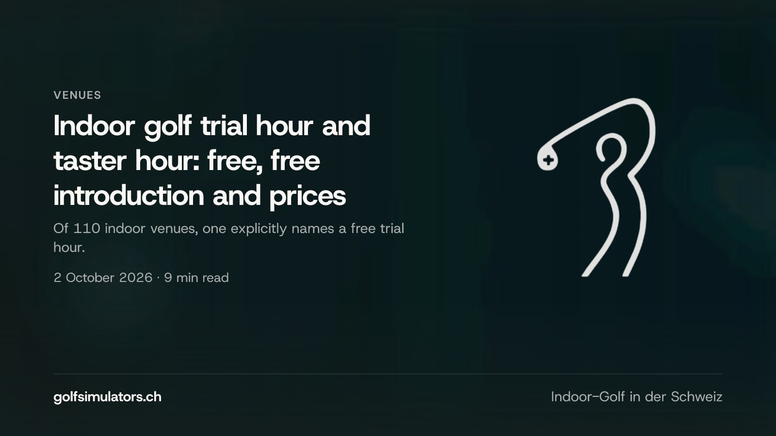 Indoor golf trial hour and taster hour: free, free introduction and prices — post image
