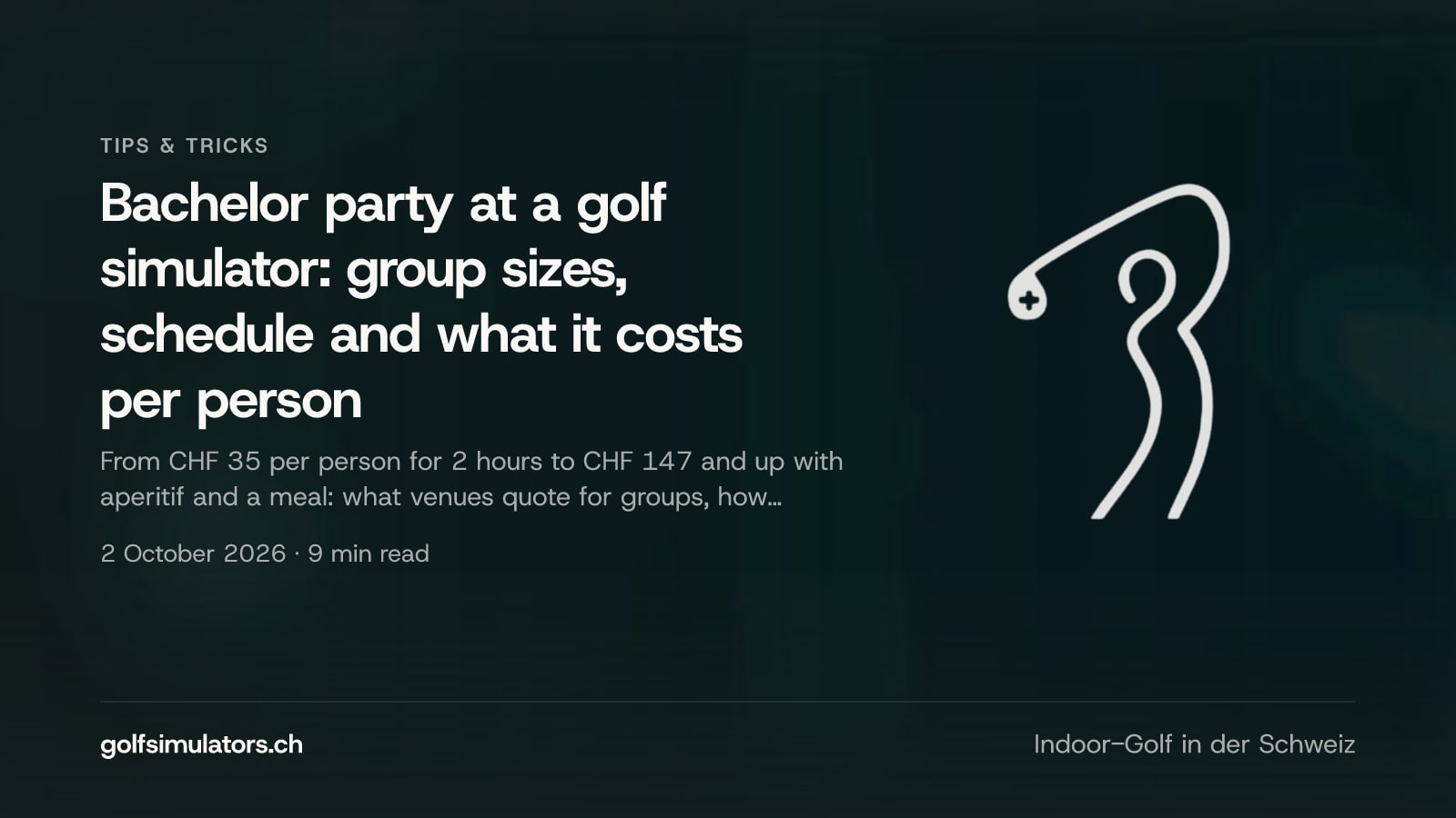 Bachelor party at a golf simulator: group sizes, schedule and what it costs per person — post image