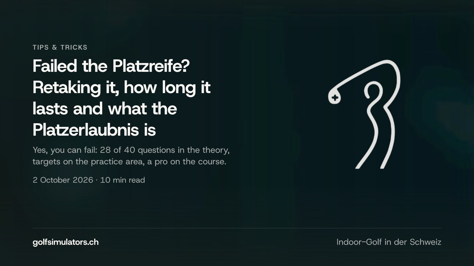 Failed the Platzreife? Retaking it, how long it lasts and what the Platzerlaubnis is — post image