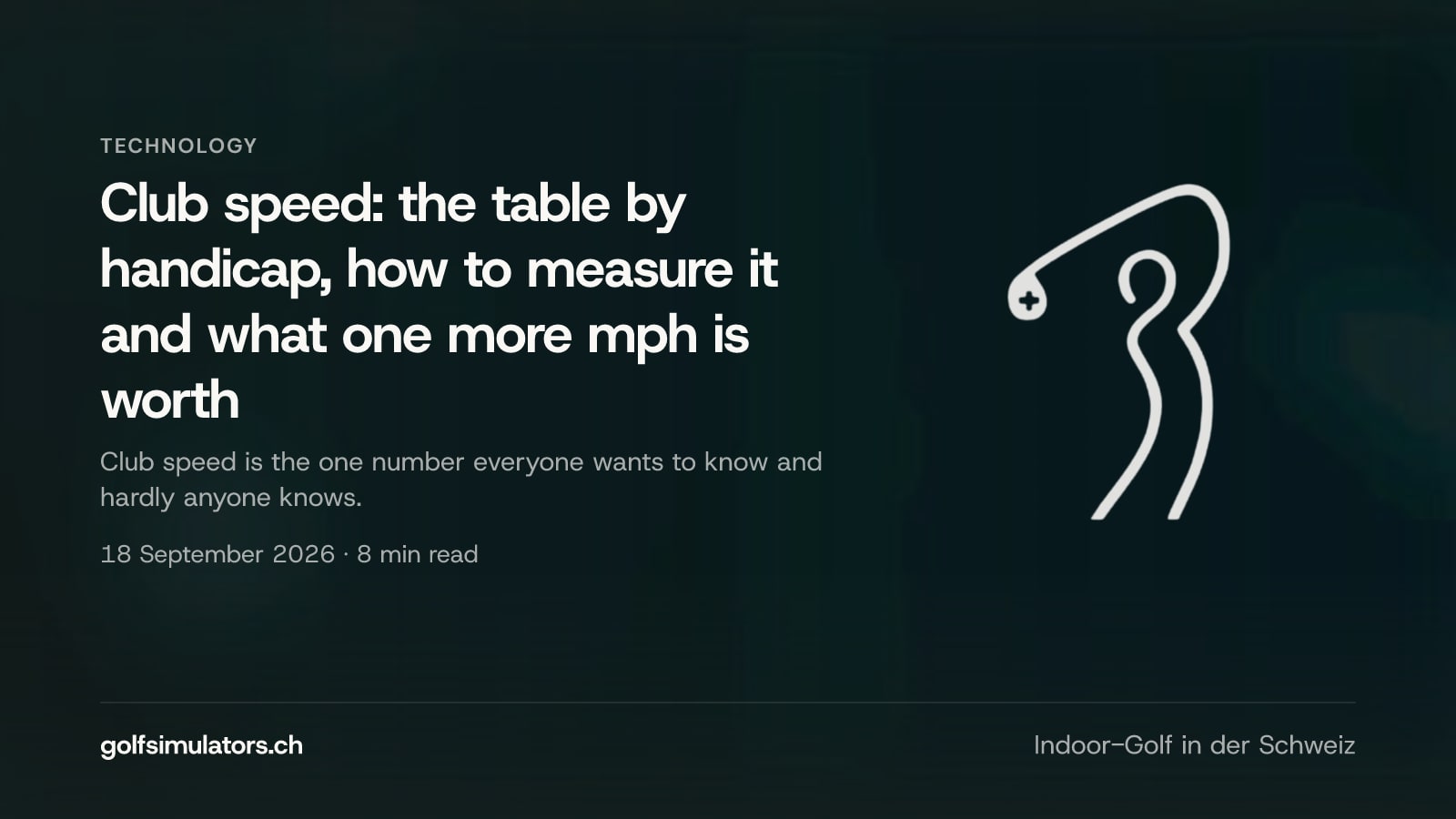 Club speed: the table by handicap, how to measure it and what one more mph is worth — post image