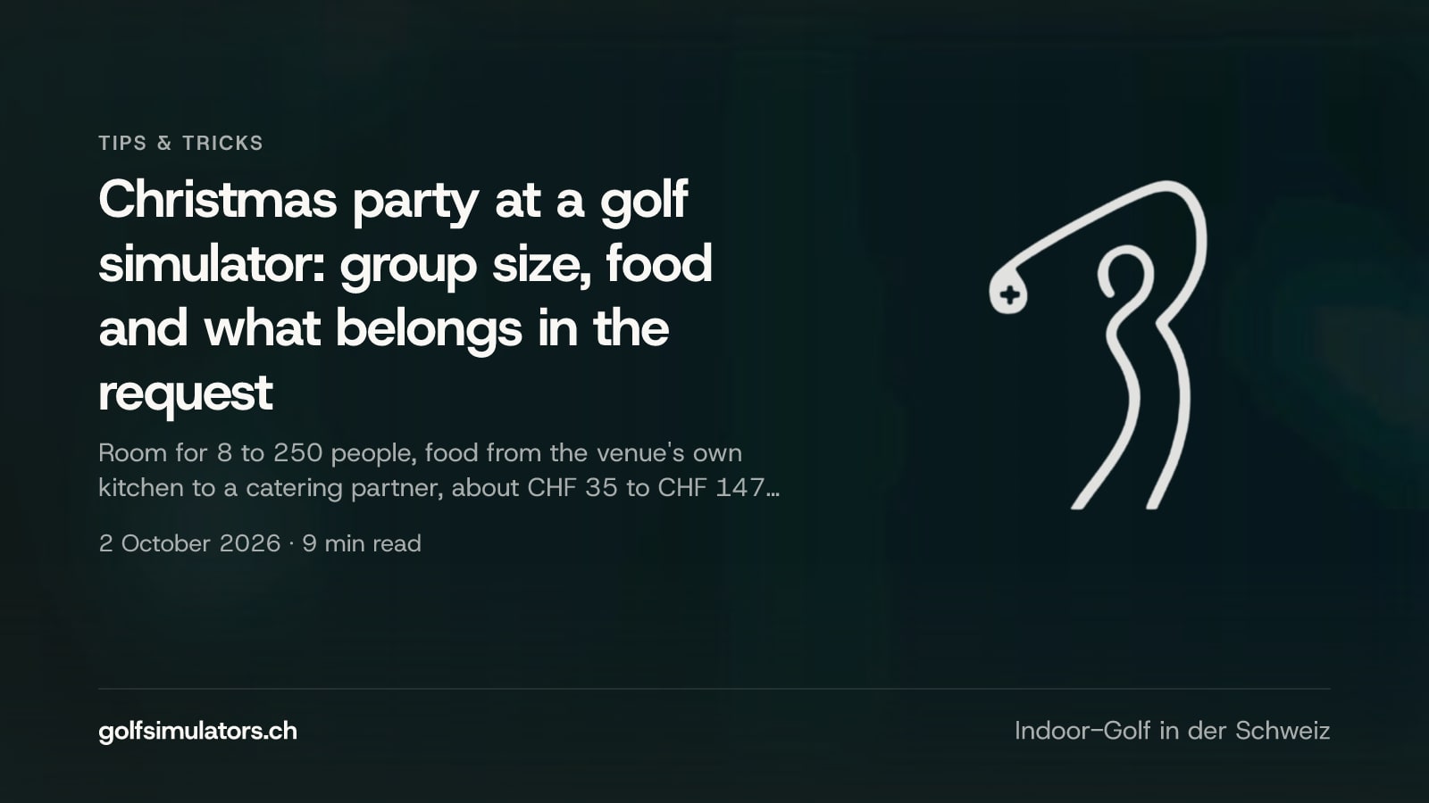 Christmas party at a golf simulator: group size, food and what belongs in the request — post image